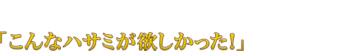 全国の美容師さんの「こんなハサミが欲しかった！」の声から誕生！